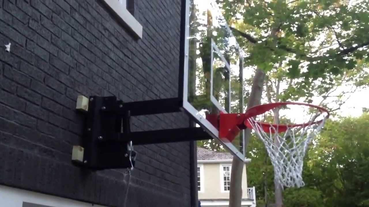 garage wall mounted basketball hoop
